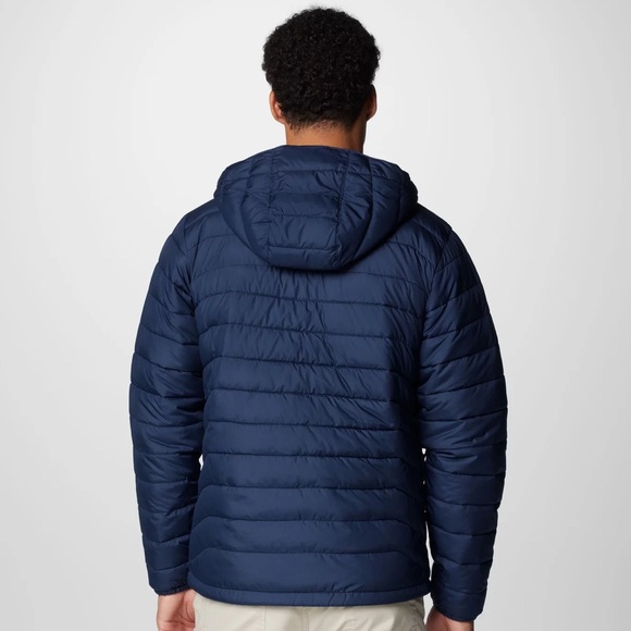 Columbia Men's Powder Lite II Hoodie Jacket Navy Blue Omni-Heat Size S - Picture 2 of 14